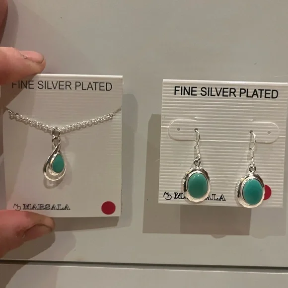 Marsala Jewelry Marsala Fine Silver Plated Womens Jewelry Set